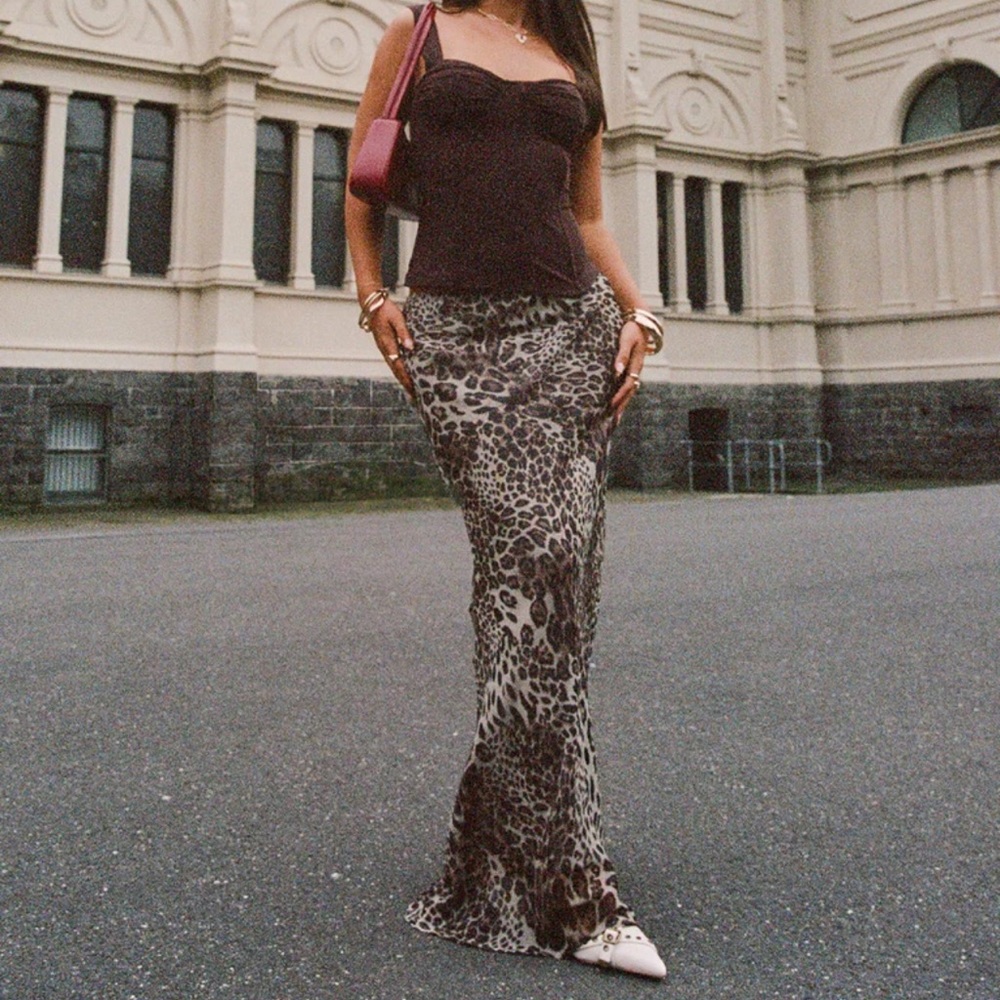 Princess Polly Leopard Maxi Skirt